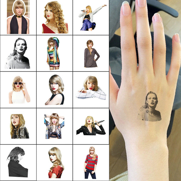 Taylor Swift Inspired Temporary Tattoos - Profile Photo -Avatar - Concert Fan Support Tattoos